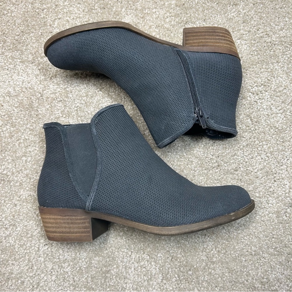 Kensie Gerona Perforated Leather Ankle Boots Booties